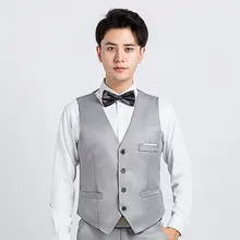 Долгосрочный запас AliExpress мужской костюм жилет Повседневный Приталенный жилет