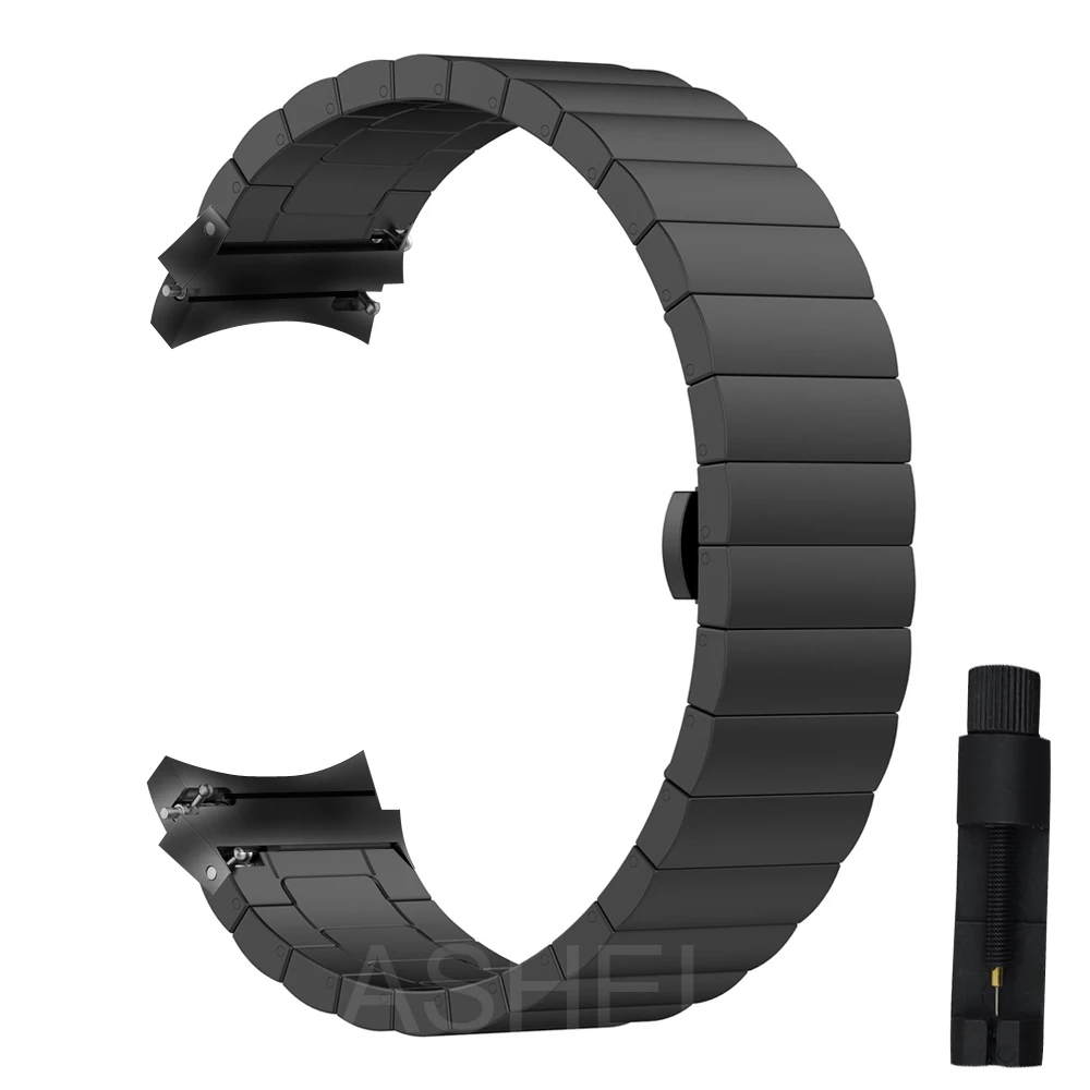 No Gaps strap for Samsung Galaxy Watch 4 Classic 46mm 42mm Band Stainless Steel Business Bracelet Watch4 44mm 40mm | Наручные часы