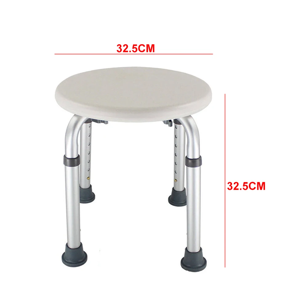 

Furniture Older Pregnancy Toilet Chair Kids Disabled Seat Shower Stool Height Adjustable Easy Clean Non Slip Home Bath Round