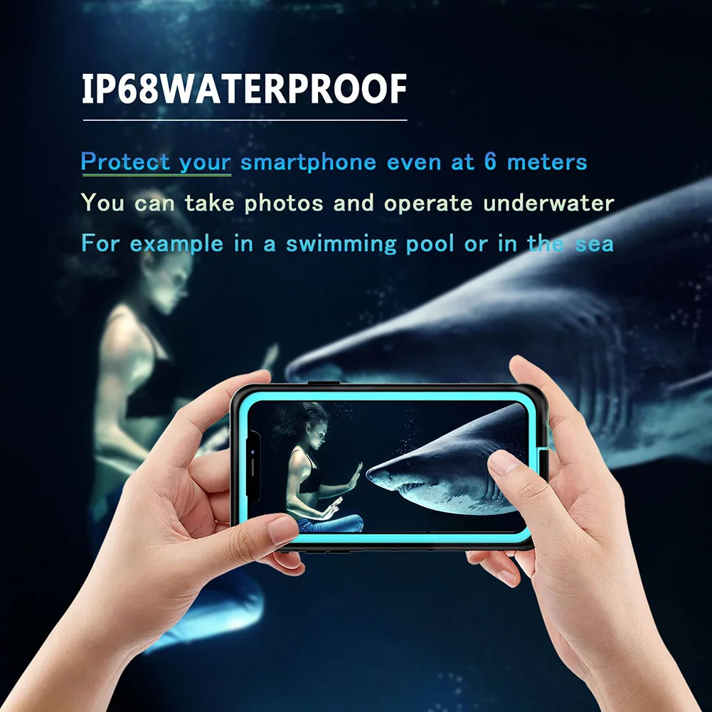Durable Phone Case Anti Drop Cover Swimming Underwater Hard IP68 Waterproof Protective Dustproof TPU For IPhone 11 Pro Max