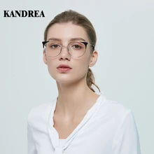 Kandrea Модные индивидуальные очки оправа Черное золото женские кошачий глаз очки в большой оправе