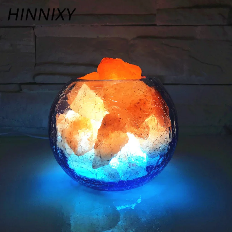 Соляная Лампа Hinnixy с USB затемнением натуральный Гималайский очиститель воздуха