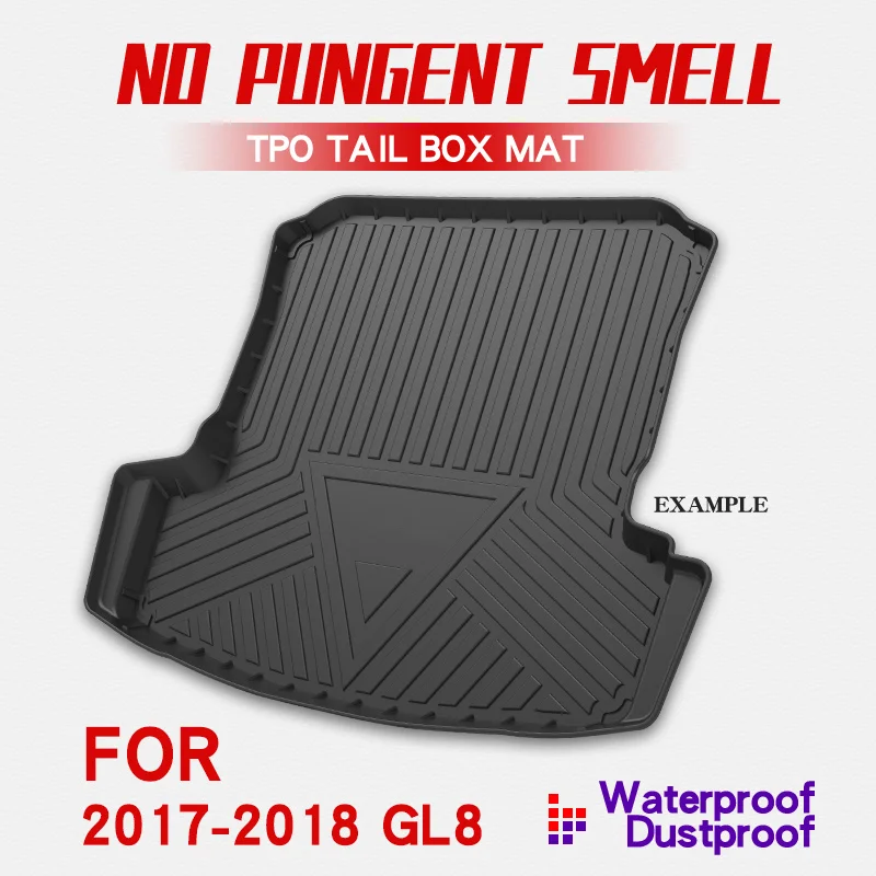 

For Buick GL8 2017-2018 Boot Mat Rear Trunk Liner Cargo Floor Tray Carpet Mud Kick Protector Car Accessories