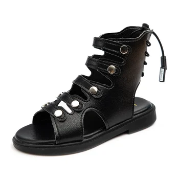 

Fashion summer Girls Roman sandals Handmade Baby sandals Kids shoes Princess shoes Non-slip Children leathe Sandals for kid