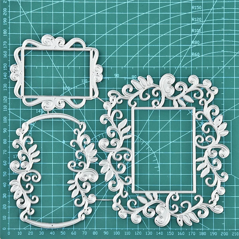 YaMinSanNiO Cutting Dies Metal Dies Three Frame Die Scrapbooking Album Card Making Embossing Stencil Diecuts Decoration
