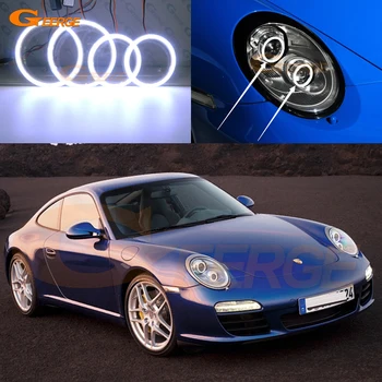

For Porsche 997 911 2010 2011 2012 BI-XENON Headlight Excellent Ultra bright COB led angel eyes kit halo rings