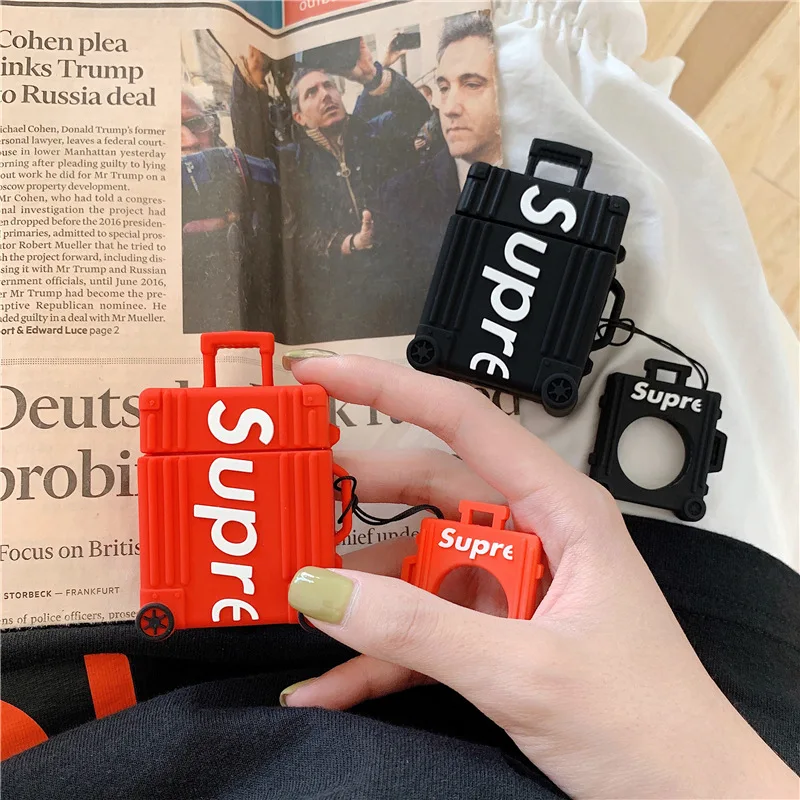 Модный брелок для ключей имитация багажа силиконовый чехол для Airpods2 защита для наушников Брелок «Обложка» для женщин