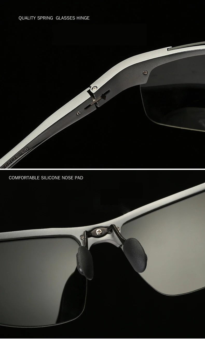 BENZEN, фотохромные солнцезащитные очки для вождения, мужские, поляризационные, хамелеон, обесцвечивание, солнцезащитные очки для мужчин, Oculos Al-mg, спортивные очки 9383