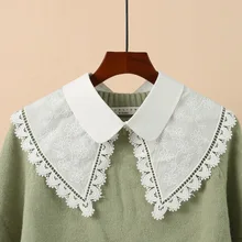 Sweet Polyester False Collar for Women Shirt Sweater Summer Dress Detachable Collars Female Removable Fake Collar Accessory