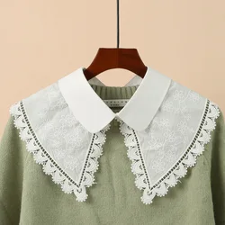 Sweet Polyester False Collar for Women Shirt Sweater Summer Dress Detachable Collars Female Removable Fake Collar Accessory