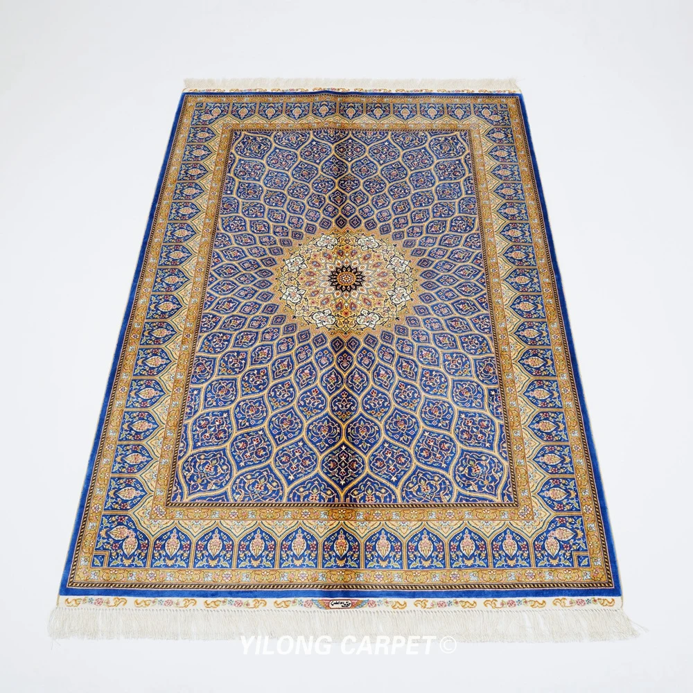 4'x6' Traditional Qum Carpet Vantage Antique Handmade Rugs For Sale (ZQG587A) | Дом и сад