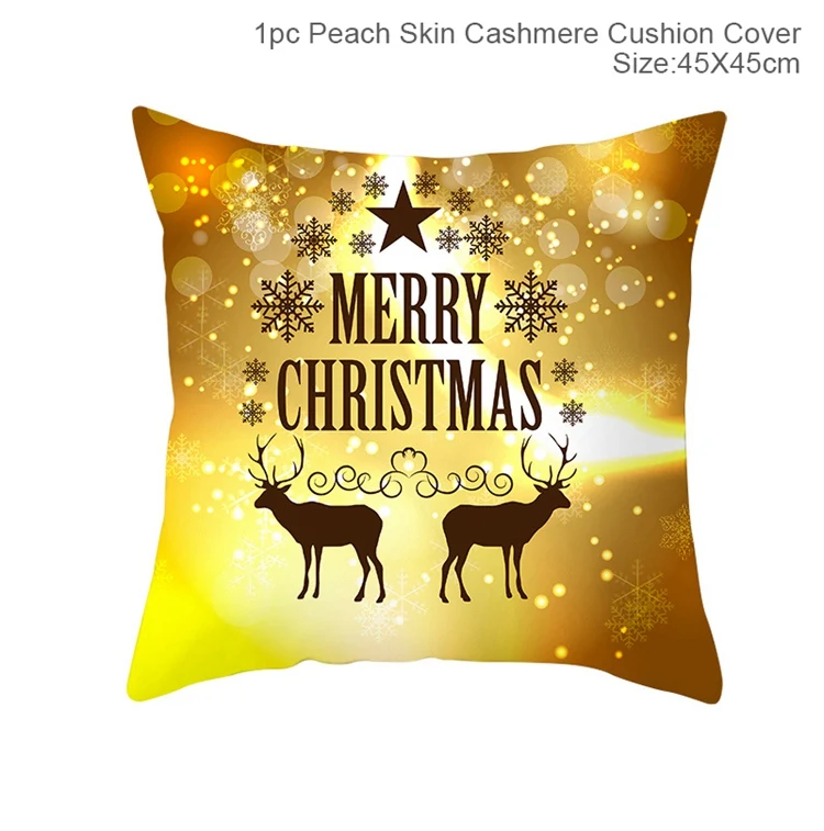 Pillowcase 29 Золотой чехол для подушки Рождество Noel рождественские украшения для дома украшения Рождество Декор Рождество Счастливый год - Цвет: Pillowcase 29