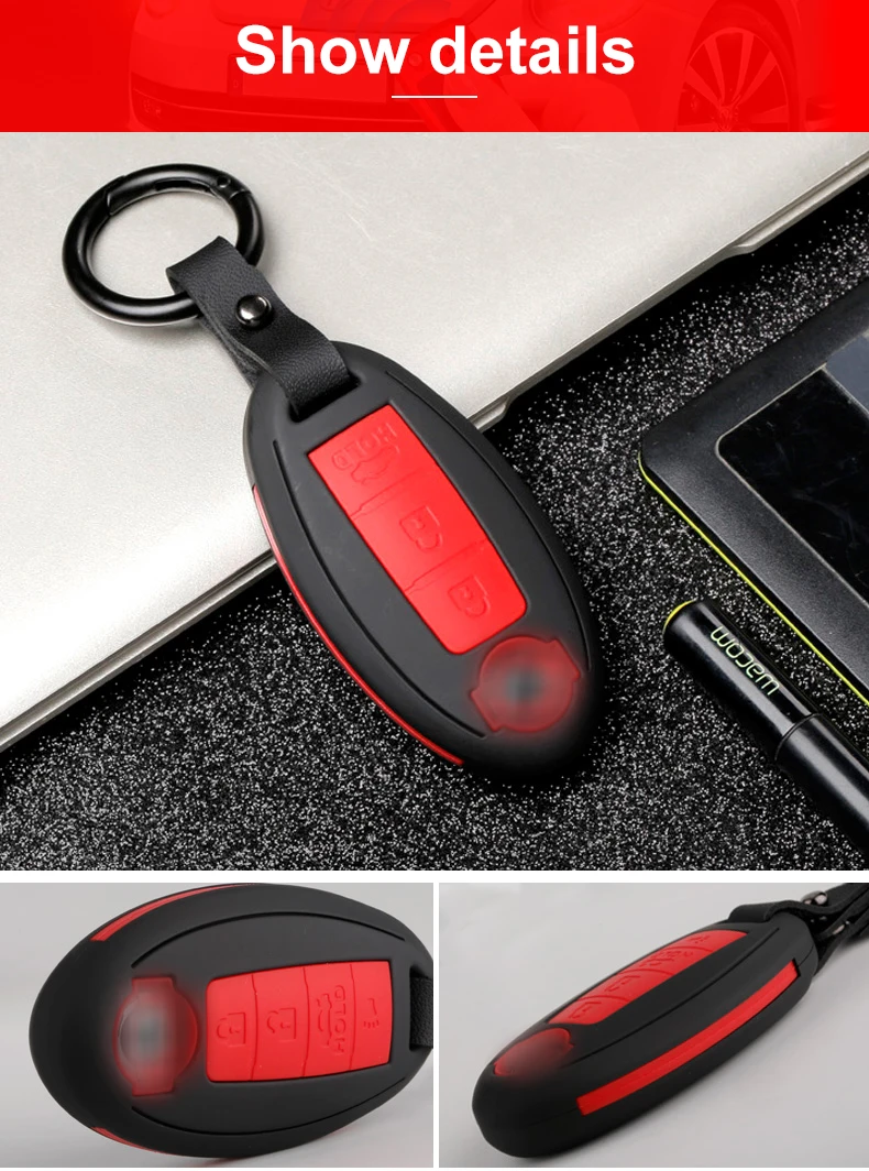 Cover chiave telecomando per Nissan Rogue XTrail T32 T31 Qashqai J11 J10 dà i colpi Tiida Pathfinder Murano Juke - H8f8b126b0c774093a3a86ef114c7c24d8