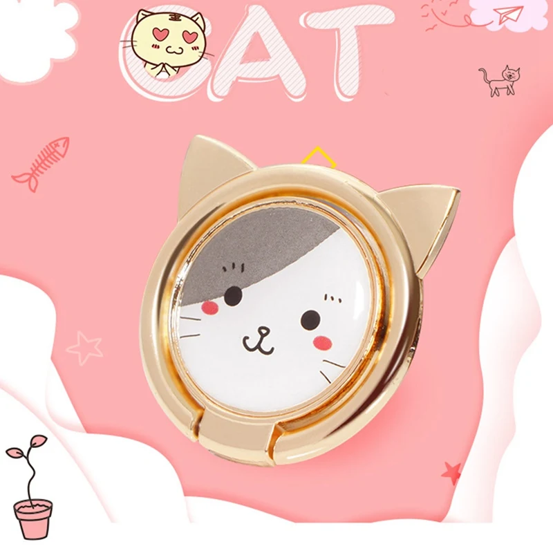 UVR AUTOFENSTERTÖNUNG Metall Tier Katze Finger Ring Smart Telefon Ständer Halter Handy Halter Stehe