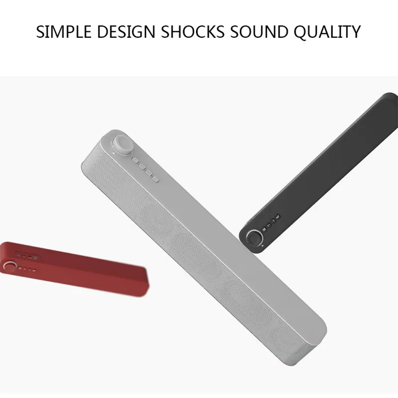 Портативный Bluetooth 5,0 звуковая панель беспроводной динамик FM радио Мощный сабвуфер белый черный Высокое качество