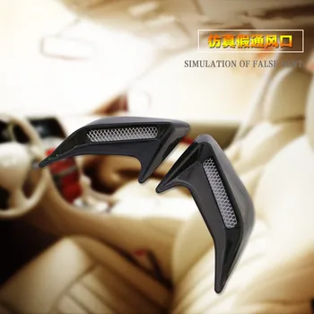 

2pcs Car Auto Side Vent Air Flow Fender Intake Sticker Car Simulation Side Vents Decorative