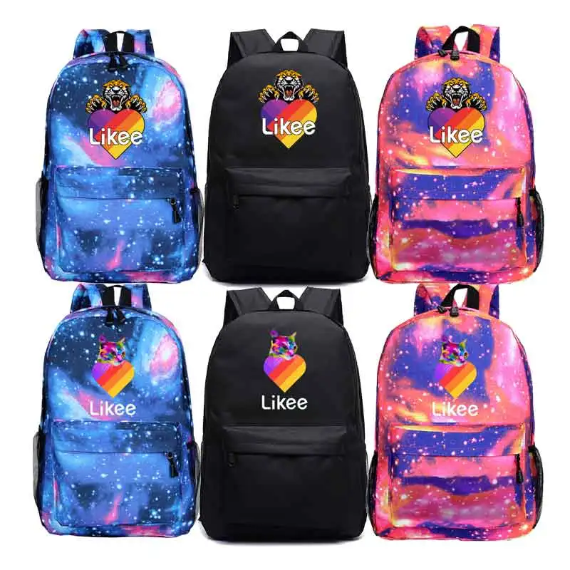 

Russia Video LIKEE Backpack Casual Likee App Travel Bags School Bags for Teenagers Women Men Laptop Rucksack Kids Book Bags