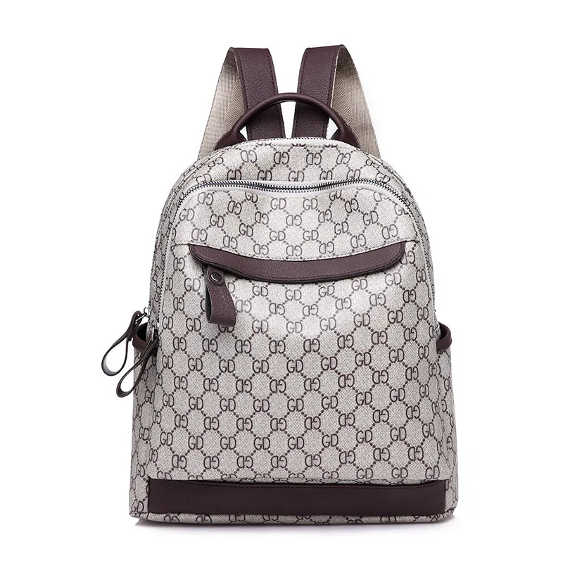 

Manufacturers Direct Selling 2018 New Style Fashion Printed Contrast Color Casual Travel Korean-style Cool Versatile PU Backpack