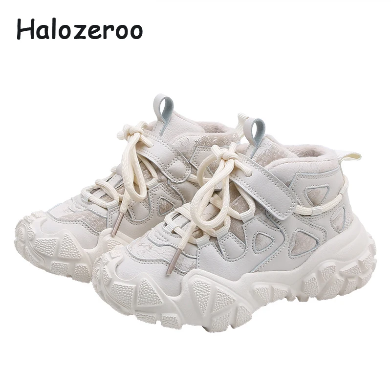 

New Winter Kids Sport Sneakers Baby Girls Casual Sneakers Children Warm Brand Shoes Boys Black Chunky Sneakers Fashion Trainers