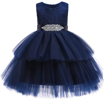 

2020 Summer Girl Princess Elegant Dress Wedding Birthday Party Dresses For Girls Ballerina Dance Trailing Dress kids Clothing