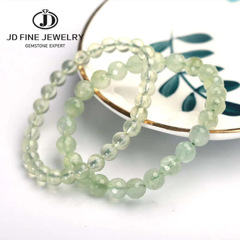 JD натуральный камень в форме винограда эластичный сорт Prehnite браслет из бисера Размер 6 мм 8 мм 10 мм Рождественский подарок
