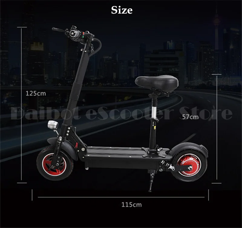 UBGO Foldable Electric Scootor 10 Inch with 1000W Turbine Motor 48V Single Driver Electric Bike for adult (6)