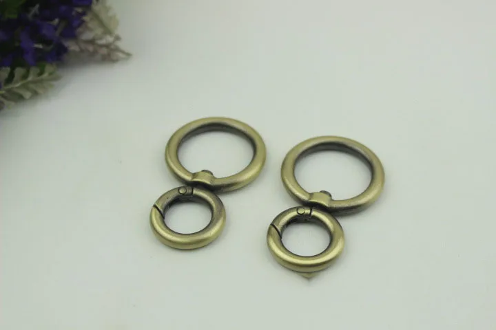 brass Пружинные уплотнительные кольца пряжки для сумки ремень собачий ошейник открывающийся брелок металлическая застежка зажим соединитель крюка DIY аксессуары - Цвет: brass