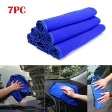 7 шт. голубое полотенце для чистки автомобиля абсорбент моющая Ткань Уход За Автомобилем микрофибра чистящее полотенце для автомобиля чистящее полотенце