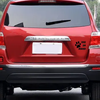 Uroczy pies na pokładzie samochodu naklejki samochód stylizacji Pet Footprint Paw Puppy odblaskowe naklejki naklejki akcesoria samochodowe do stylizacji tanie i dobre opinie Cała powierzchnia CN (pochodzenie)