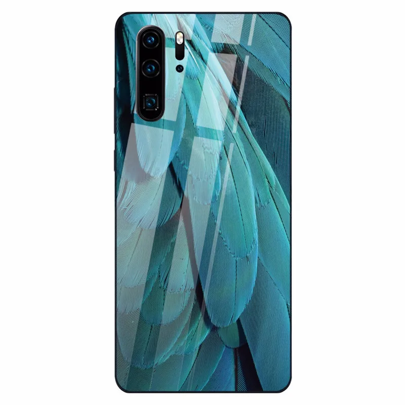 Чехол из закаленного стекла для huawei P30 P20 Lite mate 20 Lite перо черный чехол s для huawei Honor 9 10 Lite 8X MAX P Smart Z Nova 3