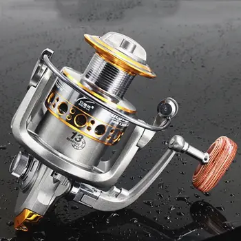 

Freshwater Fishing reel Spinning Wheel DC2000-6000 Ultra-thin Wood handle