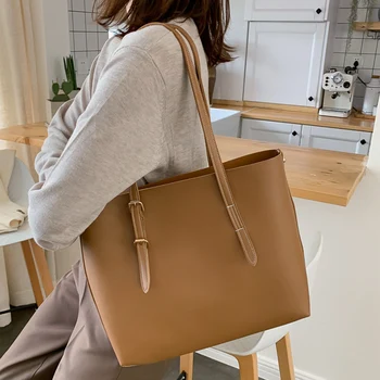 

Hot Vintage Solid Soft Pu Leather Handbag Woman Stylish Big Capacity Shoulder Bag Luxury Brand Designer Crossbody Bags For Women