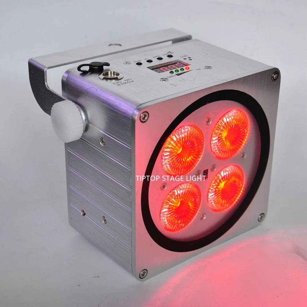 Gigertop TP B08 новый серебристый корпус 4x18 Вт RGBWA UV 6в1 беспроводной светодиодный