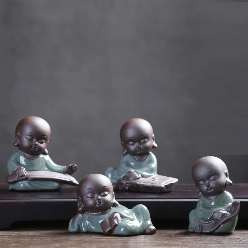 Cute little tea pet boutique can raise purple sand characters coffee table set decoration | Дом и сад