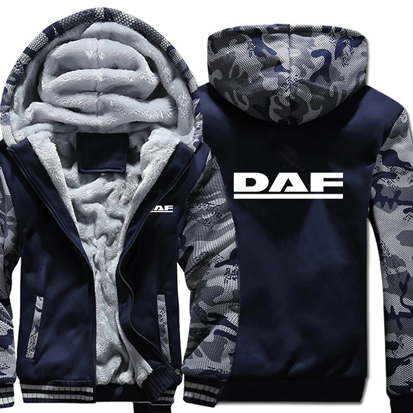 DAF Trucks толстовки зимняя камуфляжная куртка с рукавом Мужская шерстяная флисовая толстовка DAF