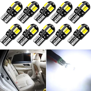 

10X LED W5W Canbus T10 12V White Car Interior light Parking Lamp Bulb For Peugeot 307 206 308 407 207 3008 2008 406 208 508 301