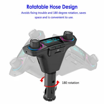 

Bluetooth Handsfree Car FM Transmitter Modulator Aux Audio Dual USB Player