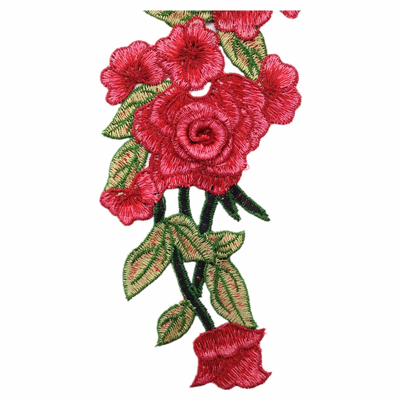 Grevosea 8 Stuks Rose Applique Patches, Rose Stof Patches