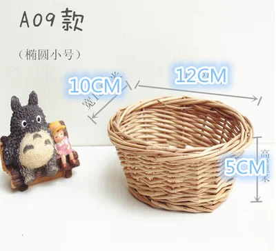 a11 Home storage Handmade Willow-knitted Small Multi-flesh Flower Snack Arrangement Decorative Basket | Дом и сад