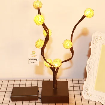 

1 pcs lamp Decorative LED Tree Design Battery Operated Charming Table Lamp for Desktop Home Decoration