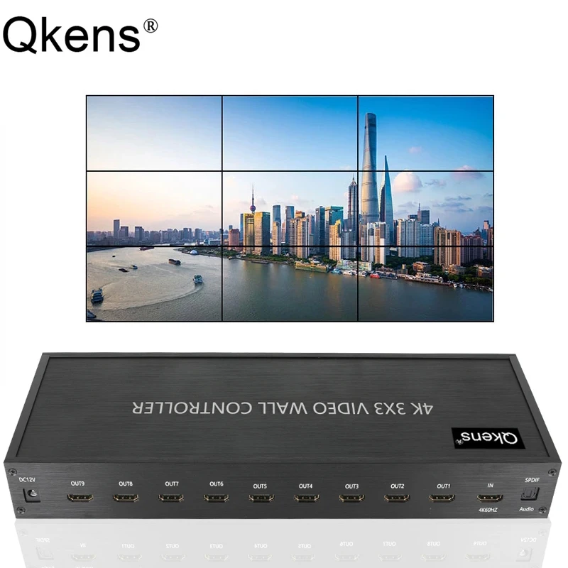 US $232.79 4K 3x3 Video Wall Controller Screen Stitching Processor Splicer 3x2 2x2 3x1 1x4 2x3 4x2 2x4 9 HDMICompatible Display Controller