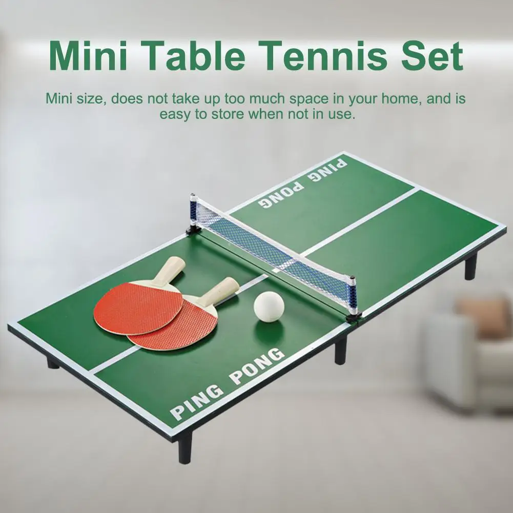 

Mini Tennis Table Wooden Perfect Gift For Children Parent And Child Games Suitable For Novices Lots Of Fun Easy To Storage