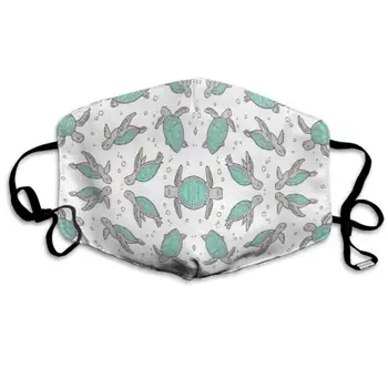 

AGRBLUEN Unisex Breathable Mouth Mask Adjustable Anti Dust Half Face Mask Reusable Washable Mouth Cover Fashion Novelty Sea