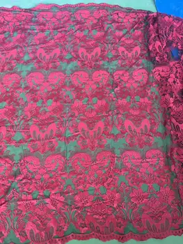 

African Lace Fabric 2020 High Quality Lace Rose Gold Embroidered Brocade Lace French Tulle Lace Fabric Nigerian Party Dress