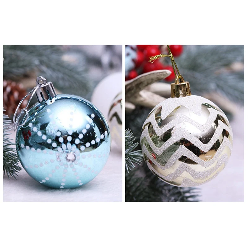 24pcs/Pack 6CM Christmas Tree Ball Decoration Xmas Ornaments Balls New Year Gifts Home Accessories Bauble Hanging Decor Supplies