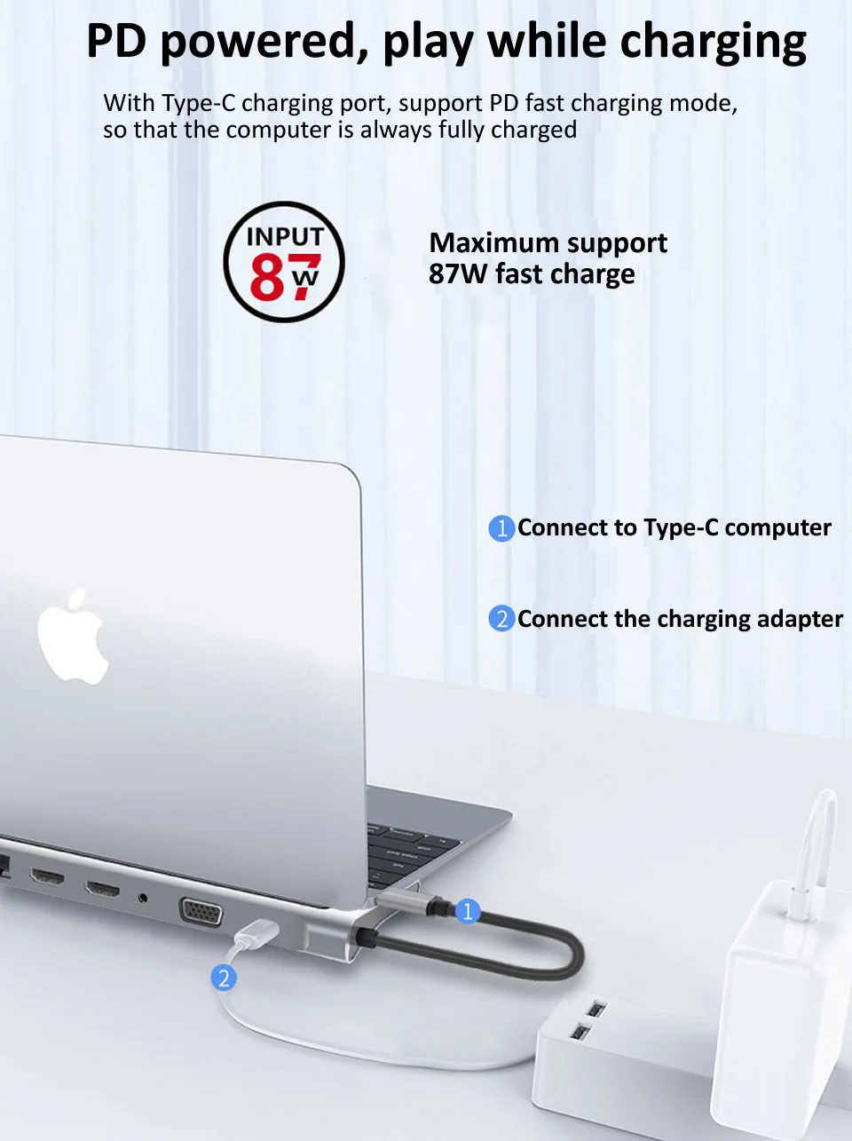 12 IN 1 MST Type C HUB to HDMI USB 3.0 HUB Dock
