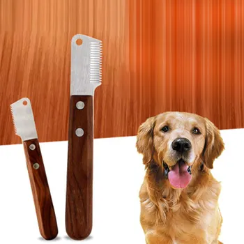 

Dog Hair removal knife Walnut Material Dog-specific Grooming Tools Pet Supplies Shaving Comb Dog Accessories