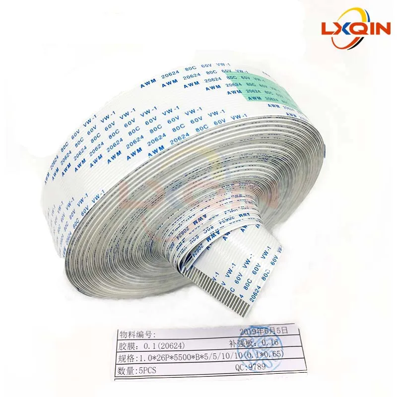 Lxqin-cabo de Dados Longo para Impressora Senyang Board Ffc Flat Cabo 26 Pins Pitch 1.0 mm b para Xp600 Dx5 Dx7 I3200 Cabeça 1pc