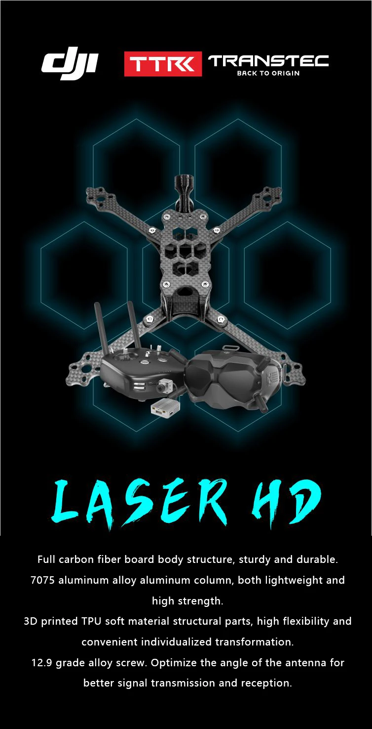 TransTEC Лазерная HD рамка работает с FPV опыт комбо и FPV fly больше комбо