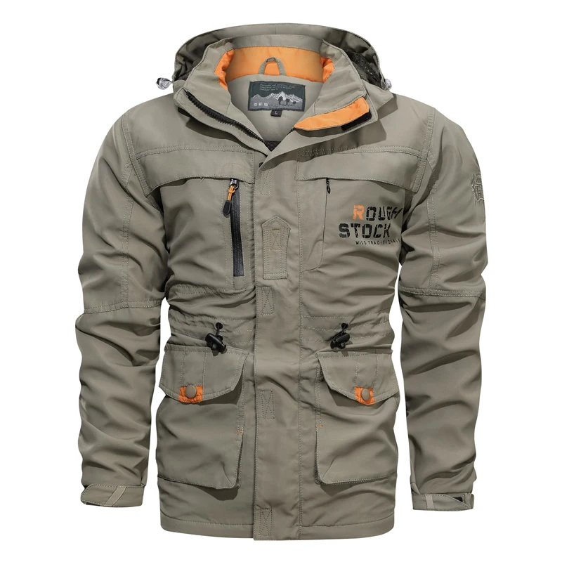 discount  Men Military Jacket Casual Tactical Pilot Coat Windbreaker Male New Zipper Bomber Jackets Mens Hood